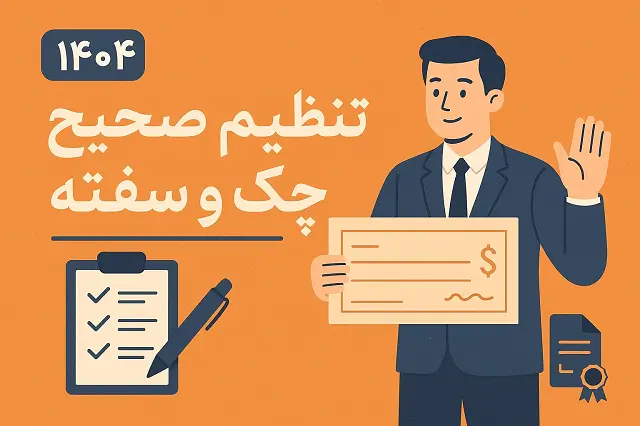 📄 نمونه متن و نکات قانونی تنظیم صحیح چک و سفته ۱۴۰۴